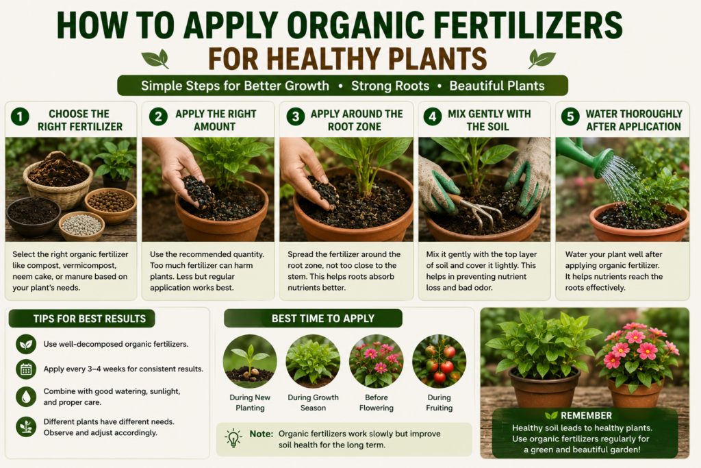 How to apply organic fertilizer to plants