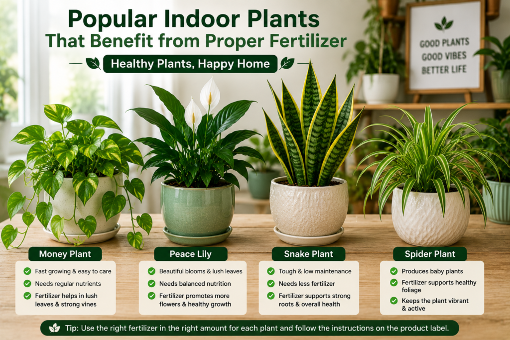 common indoor plants that need fertilizer