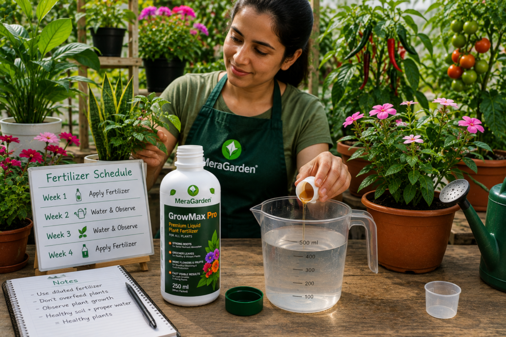 plant fertilizer schedule for healthy growth