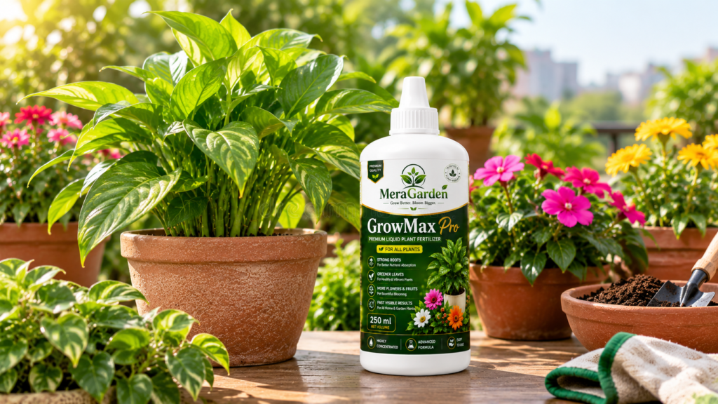 MeraGarden GrowMax Pro liquid plant fertilizer