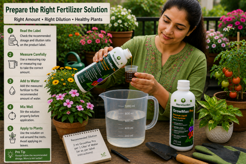 how much liquid fertilizer should you use for plants